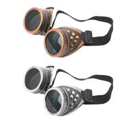 OAOSDH 2 Piezas De Gafas Retro, Gafas Steampunk, Accesorios De rol, Accesorios De Mascaradas.