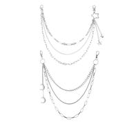 OAOSDH 2 Piezas De Pantalones Cadena Decorativa, Elee Cadena De Pantalones De Personalidad, Cadena De Pantalones De Múltiples Capas, Accesorios De Estilo Punk, Accesorios De Ropa.