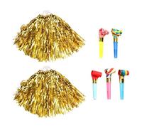 OAOSDH 2 Piezas De Pelotas De Porristas Y 5 Piezas De Silbidos De Porristas, Accesorios De Porristas, Juegos De Juegos Deportivos Y Suministros De Competencia Deportiva.