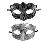 OAOSDH 2 Piezas para Máscaras para Hombres, Máscaras Elees para La Personalidad, Accesorios De rol, Divertidas Máscaras De Ojos, Decoraciones De Cara De Fiesta De Baile De Performance.