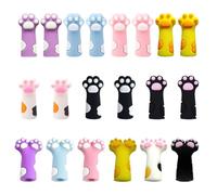 OAOSDH 20 Enchufes De Aguja De Tejido De Garras De Gato, Linda Cubierta De Cabeza De Silicona De Dibujos Animados, Cubierta Protectora Multifunción, Accesorios De Aguja De Tejer.