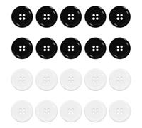 OAOSDH 20 Piezas De Botones De Resina Redondos, Accesorios De Costura De Ropa Simples Y Clásicos De Bricolaje, Accesorios De 20 Mm, Hebilla Decorativa De La Chaqueta De Cárdigan.
