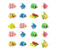 OAOSDH 20 Piezas De Plástico De Pescado Pequeño, Modelos De Pescado Simulados, Suministros De Paisajismo De Pescado, Decoraciones De Peces Y Juguetes para Niños.