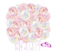 OAOSDH 30 Piezas Globos De Patrones De Animales De Dibujos Animados Y 2 Piezas Cintas De Globo, Globos De Niñas, Globos De Decoración De Fiesta, Arreglo De Escena De Fiesta.