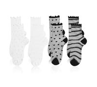 OAOSDH 4 Pares De Medias De Encaje, Casual De Rayas En Forma De Corazón, Simple Y De Moda Para Mujeres, Calcetines Transparentes Lindos Y Sexys, Ropa Y Accesorios Para Vestimenta.