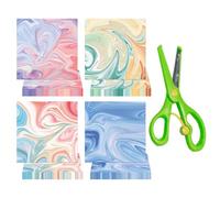 OAOSDH 400 Hojas De Papel Cuadrado Y 1 Pieza De Tijeras, Origami Hecho A Mano, Origami Hecho A Mano para Niños, Origami Hecho A Mano para Artesanías.