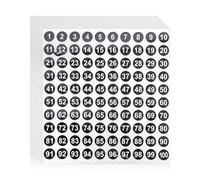 OAOSDH 50 Hojas con 1-100 Pegatinas Digitales, Pegatinas Digitales Impermeables, Pegatinas De Marcado Digital, Pegatinas De Numeración Digital para Almacenamiento