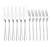 OAOSDH 6 Piezas Cuchillo De Mantequilla Y Tenedores De 6 Piezas, Vajilla De Acero Inoxidable, Vajilla Duradera, Utensilios De Cocina, Vajilla Simple.