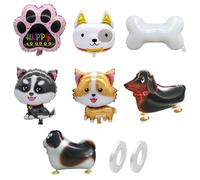 OAOSDH 7 Piezas De Globos Temáticos De Animales Y 2 Rollos De Cintas, Lindos Globos De Dibujos Animados, Globos De Decoración De Fiesta, Globos Divertidos.