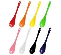 OAOSDH 8 Piezas De Cuchara De Cerámica De Colores, Mango Largo Creativo De Café con Agitación, Mango Ergonómico Cómodo, Vajilla De Cocina Multifuncional Simple Y Conveniente.