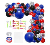 OAOSDH 80 Piezas Globos Redondos, Estrellas De 4 Piezas, 10 Piezas Silbadas De Dragón Pequeño, 2 Rollos De Cintas, Pegatina De Pegamento De 1 Pieza, Juego De Decoración De Fiesta De Cumpleaños.