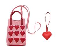 OAOSDH A 1 Me Encanta La Bolsa De Teléfono Móvil Y 1 Cole, Linda Bolsa De Cuerpo Cruzado, Bolso De Punto De Dibujos Animados, Bolsa De Cuerpo Cruzado Para Mujeres.