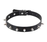 OAOSDH Anillo De Cuero Remachado De 1 Pieza, Collar De Roca Negra, Personalidad Elee, Collar Ajustable para Mujeres, Accesorios De Cadena De Clavícula De Estilo Punk.