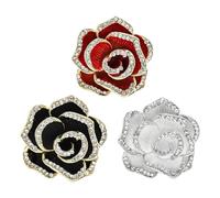 OAOSDH Broche De Camelia De 3 Piezas, Broche De Diamantes De Imitación, Broche De Flores Creativo, Broche Elee, Broche De Damas, Broche Decorativo De Ropa.