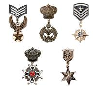 OAOSDH Broche De Medallas De 5 Piezas, Broche Retro, Accesorios De Ropa, Broche De Metal, Broche Uniforme.