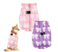 OAOSDH Chalecos Cálidos De 2 Piezas para Mascotas, Chalecos para Gatos Y Perros, Chalecos Cálidos De Invierno, Chaquetas para Cachorros, Ropa para Mascotas Pequeñas