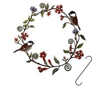 OAOSDH Corazadora De Metal De 1 Pieza, 1 Pieza De Gancho Negro, Cole Creativo De Pájaros Simples, Corona De Arte Interesante, Puertas De Jardín Y Decoración Cole De Ventanas.