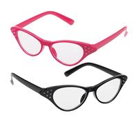OAOSDH Gafas De Fiesta De 2 Piezas, Gafas De Personalidad Elees, Gafas Retro, Accesorios De Ropa, Gafas para Mujeres.