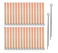 OAOSDH Mechas De Velas De 30 Piezas, Clips De Fijación De Mechas De Velas De 2 Piezas, Mechas De Velas De Madera, Mechas De Madera para Recortar, Accesorios para Velas De Bricolaje