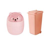 OAOSDH Mini Bote De Escritorio De 2 Piezas, Basura Creativa Y Linda, Contenedor De Almacenamiento Multifunción, Bote De Basura Conveniente, Adecuado para Habitaciones De Oficina.