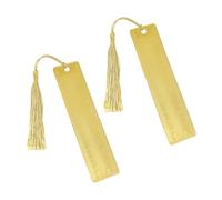 OAOSDH Mini Regla De Cobre Retro De 2 Piezas, Cole De Borla Dorada De 2 Piezas, Herramienta De Medición De Pintura, con Escala De Pulgadas, Regla De Marcador, Suministros De Oficina.