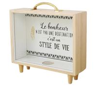 Oaqmvgin Archivador de emociones, tamaño 21 x 7 x 19 cm | Caja de almacenamiento de cristal para coleccionar recuerdos, dimensiones 21 x 7 x 19 cm, contenido: 1 caja de almacenamiento