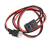 Oaqmvgin Cable de alimentación de corta, 1 m, fusible de 6 pines | Negro y rojo, apto para FT-857D/FT-897D, fusible 30A, cable de 1 m