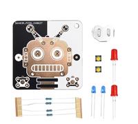 Oaqmvgin Kit de bricolaje LED Electronics para principiantes con botón | Llegan las piezas sueltas, el montaje es autoguiado, construyendo habilidades prácticas, y la tabla compacta se puede colgar