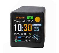 Oaqmvgin Reloj meteorológico de escritorio con WiFi y pantalla GIF | Equipado con un pronóstico de 3 días y un GIF de pantalla , este reloj WiFi se actualiza de forma inalámbrica desde