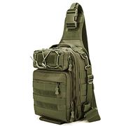 OAREA Bolsa de pecho for hombre, bolsa de aparejos de pesca, bandolera de un solo hombro, for acampar, senderismo, caza, bolso táctico.(OD)