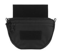 OAREA Bolsa táctica Sub, Chaleco de Caza, riñonera, Bolsa for el Vientre, Chaleco Airsoft, Almacenamiento Debajo del Vientre(BK)