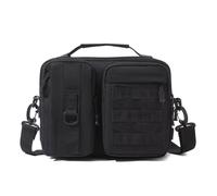OAREA Bolsas de mensajero tácticas, mochila bandolera de pecho y hombro, MOLLE, for deportes al aire libre, caza, acampada y senderismo.(BK)