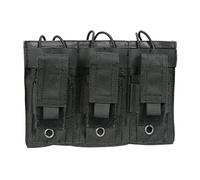 OAREA Camuflaje táctico triple 5.56 revista bolsa MOLLE sistema revista munición clip bolsas bolsillo titular