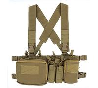 OAREA Chaleco de pecho táctico Rig Assault 500D Molle Chaleco táctico con múltiples bolsillos