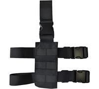 OAREA Tactical Molle Drop Leg Gun Platform Platform Universal Magazine Pouch Musigh Rig Banner Adaptador de Lanzamiento rápido Gear de Caza (Color : TBLB15-BK, Size : M)