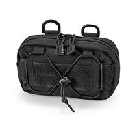 OAREA Tactical Molle Horizontal Admin Fouch Compacto Utility Pouch Gadget Gaden EDC Organizador de la Bolsa de Herramientas for la Revista Flashlight Mapa (Color : BP2020-BK, Size : M)