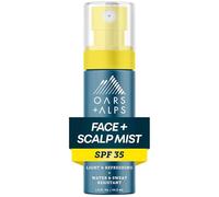 Oars + Alps Bruma facial y cuero cabelludo SPF 35, protección solar, luz azul, verano, resistente al agua y al sudor, 50 ml