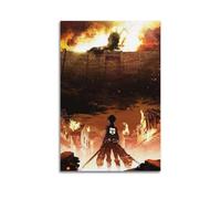 OASDIXVJ Póster decorativo de Attack on Titan, lienzo para pared e impresión artística moderna para decoración de dormitorio familiar, 50 x 75 cm