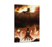 OASDIXVJ Póster decorativo de Attack on Titan, lienzo para pared e impresión artística moderna para decoración de dormitorio familiar, 50 x 75 cm