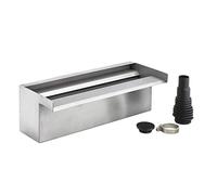 Oase 50704 Cascada 30 - Cascada de Acero Inoxidable de 30 cm de Ancho para Cortinas de Agua en Pared y Muro para Estanque de jardín, Piscina, Fuente