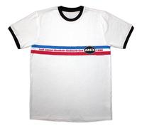 Oasis '1996 Tour Horizontal Stripes' Camiseta eco ringer blanca y negra ¡NUEVO