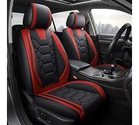 OASIS AUTO Juego Completo de Fundas de Asiento de automóvil, Protector de cojín de Piel de napa, Ajuste Universal para la mayoría de Autos, SUV, camionetas, decoración Interior de