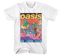 Oasis Be Here Now Camiseta Unisex Manga Corta Blanca 100% Algodón