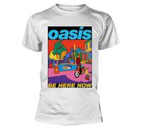 Oasis 'Be Here Now Illustration' (Blanco) Camiseta - ¡NUEVO Y OFICIAL