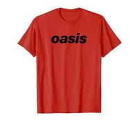 Oasis - Black Logo On Red Camiseta
