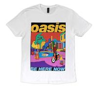 Oasis Camiseta Be Here Now Ilustración para Adultos Unisex XXL Blanco