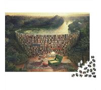 Oasis de la Biblioteca del Bosque 1000 Piezas Cartón Resistente Rompecabezas Conjunto Coleccionistas Juego Desafiante Descompresión Regalos 52x38cm/1000pcs