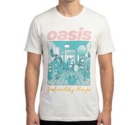 Oasis 'Definitely Maybe Illustration Colour' (Blanco) Camiseta - OFICIAL