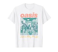 Oasis - Definitely Maybe Pink Camiseta, Hombre, Blanco, 3XL