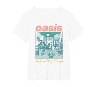 Oasis - Definitely Maybe Pink Camiseta, Mujer Tallas Grandes, Blanco, 4XL Grande